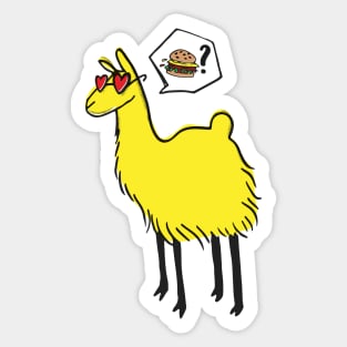 Hungry Llama Sticker